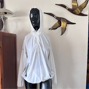 Second Skin Lightweight White Hooded Pullover Jacket - Women